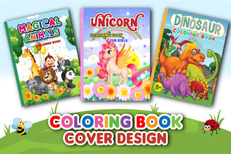 do amazon kdp coloring book cover design, kdp low content book