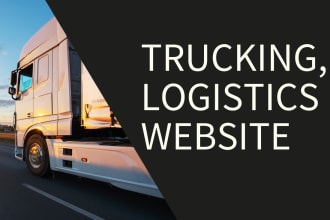 design moving, trucking company website in wordpress