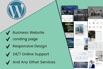 build wordpress business website or landing page