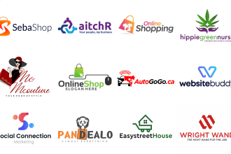 logo design for business, brand, company, website, ecommerce, shopify store