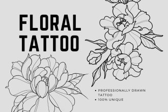 create a beautiful flower tattoo
