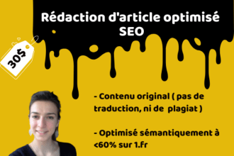 write an SEO article in french
