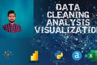 do data cleansing and visualization in tableau, power bi, python, and alteryx