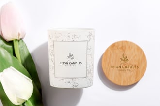 design modern minimal luxury candle signature logo branding