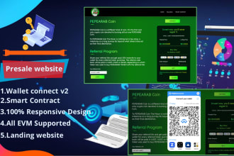create ico presale website with presale smart contract integration