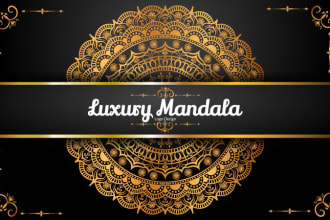 create a luxury mandala geometry logo design