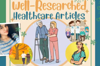 write research based healthcare and nursing articles