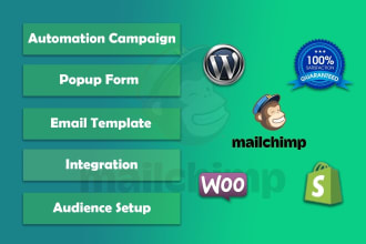set up mailchimp automation and email campaign or email template