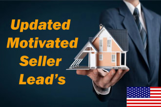 provide real estate motivated seller leads with skip tracing