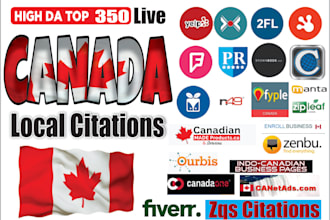 do top 350 canada local citations and directory submission for canadian business