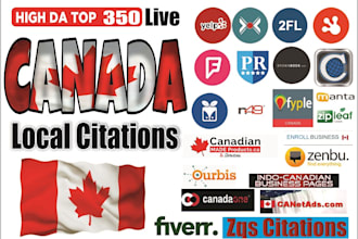 do 350 canada local citations and directory submission for canadian business