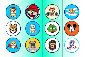 do professional meme, crypto and cryptocurrency animal logo for your coin