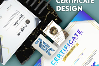 design certificate for apreciation, award, and costum