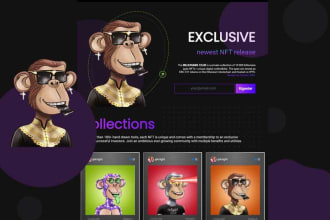 do nft landing page or nft marketplace designed or crypto landing page