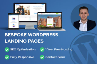 build a wordpress landing page with SEO optimization