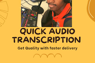 do audio to text transcription for you