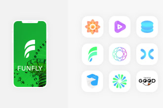 design modern minimalist tech, startup, crypto, software, app logo or icon
