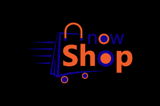 create a modern ecommerce store and online shop logo