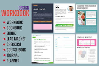 design workbook, lead magnet and course book for you