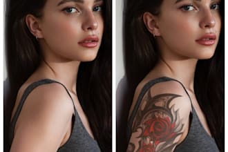 add tattoo on your photo just 1 hour