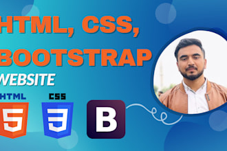 design HTML, CSS, bootstrap5 responsive website