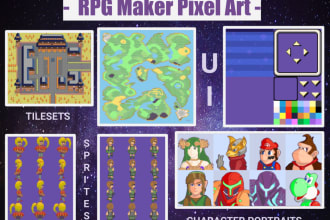 make you custom rpg maker sprites, portraits, and tilesets