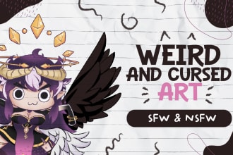draw weird cursed art