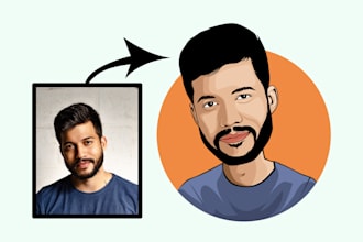 draw awesome bighead cartoon illustration from your photo