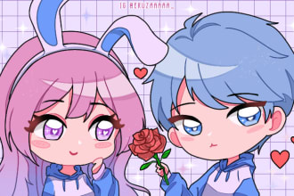 draw you an aesthetic anime chibi
