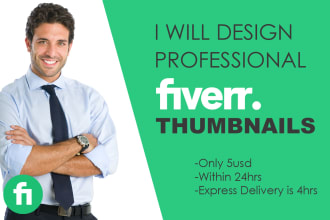 design a fiverr gig image, thumbnail, or cover design