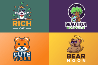 make a cute animal mascot logo for you