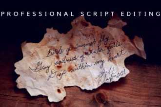professionally edit and proofread your script