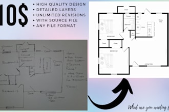draw mechanical, architectural and electrical drawing designs