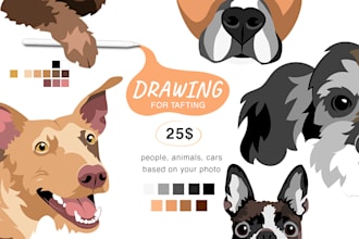 draw for tufting, rug makers, draw custom drawing