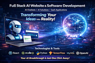 make full stack website development, ai website, ai chatbot, ai software dev