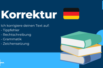 proofread your german novel, short story or text