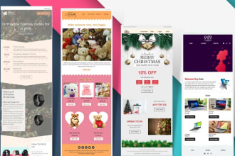 design responsive mailchimp email template, html template, editable template,