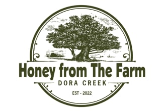 design a professional honey farm tree logo for your business