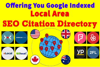 offer you google indexed local area SEO citation