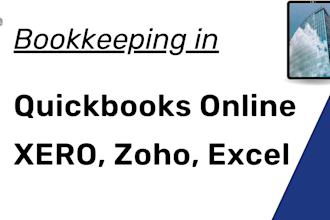 do quickbooks online setup, cleanup, xero and wave accounting bookkeeping