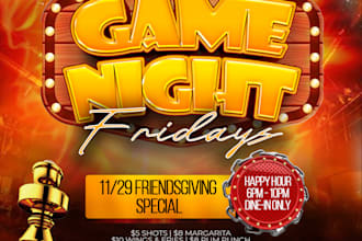 design club, event, and party flyers or posters