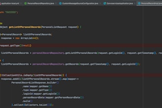 code java, java fx,  and java spring boot application