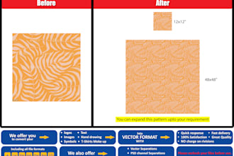do pattern design as well as repeat pattern in vector format