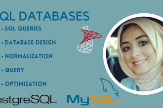 design your database, make erd and sql queries