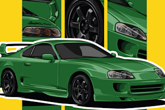 draw car illustration from your car photo