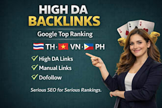 do high da90 SEO backlinks for online gaming sites thailand vietnam philippines