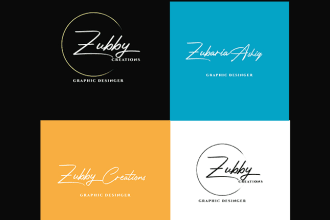 do signature and watercolor feminine logo design in 24 hrs
