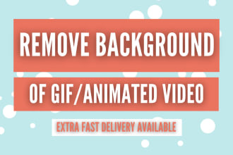 remove background of GIF or animated video