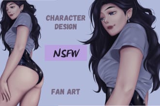 bring your ideas to life with detailed character design, sfw or nsfw art