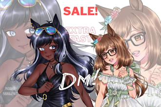 draw your oc, anime character, dnd character or fanart